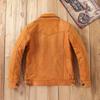 Chinese Size  Uncoated Frosted Natural Cowhide Men Leather Jacket Soft Short Slim Fit Vintage Genuine Leather Coat Autumn