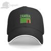ZAMBIA Flag With Letter Baseball Cap Unisex Women Summer Unisex Hip Hop Caps Cotton Snapback Golf Hat Fishing Caps
