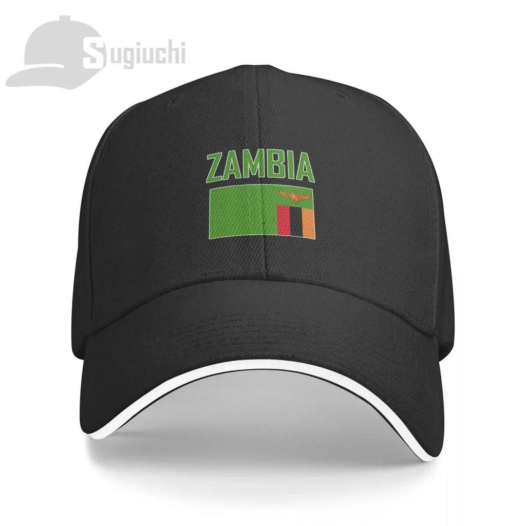 ZAMBIA Flag With Letter Baseball Cap Unisex Women Summer Unisex Hip Hop Caps Cotton Snapback Golf Hat Fishing Caps