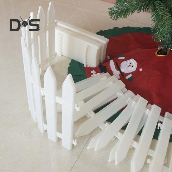 5/10/25 Pcs Christmas Fence White Picket Fence for Xmas Tree Easy Assembly Reusable Christmas Fence for Holiday Indoor Decoration