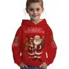 Kids Clothes Funny Christmas Hoodies Santa Claus Reindeer Long Sleeve Thin Sweatshirt for Boys Girls 3-10Y Xmas Gifts for Child