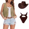 Womens Lightweight Layering Vest With Fringe Detail Boho Chic Outdoor Camping Style 2026