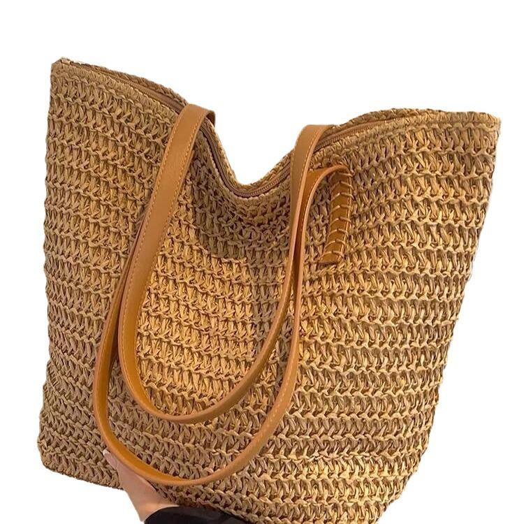 Niche Design Versatile Woven Bag Women'S Summer Fashion Large-Capacity Commuter Straw Bag Tote Bag