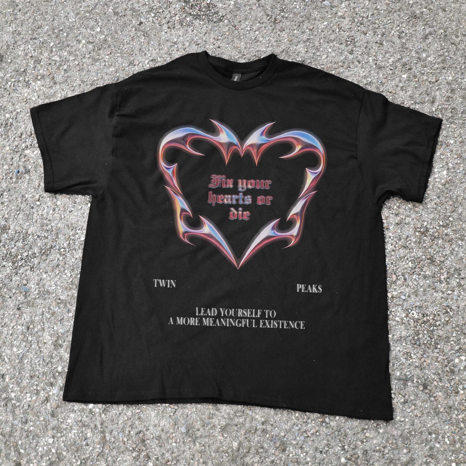 Twin Peaks Quote Unisex Tee, David Lynch Fan Shirt, Fix your heart or die Original Graphic Tee, Pop Culture Tv show shirt 4XL