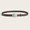 Silver Buckle Women's Belt Simple Waist Strap Fashion Waist Belt  Dress Decoration