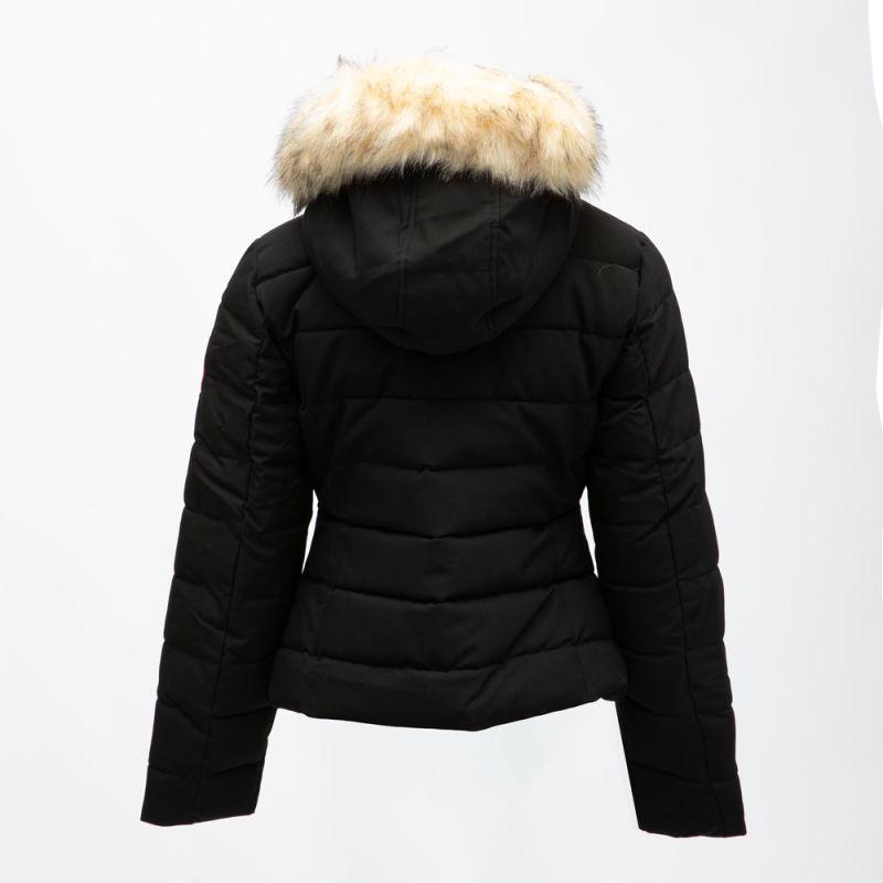 Short Fitted Down Jacket with Faux Fur Hood Shana Woman PARAGOOSE
