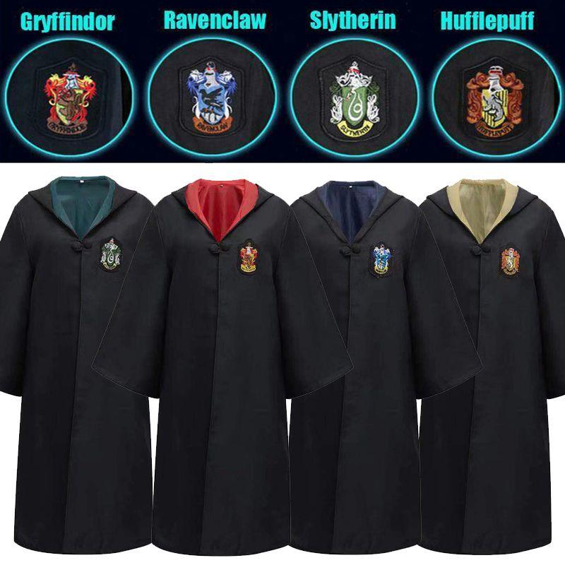 Potter Harry Costume Hogwarts Adult Child Robe Cape Vest Halloween Party Cosplay