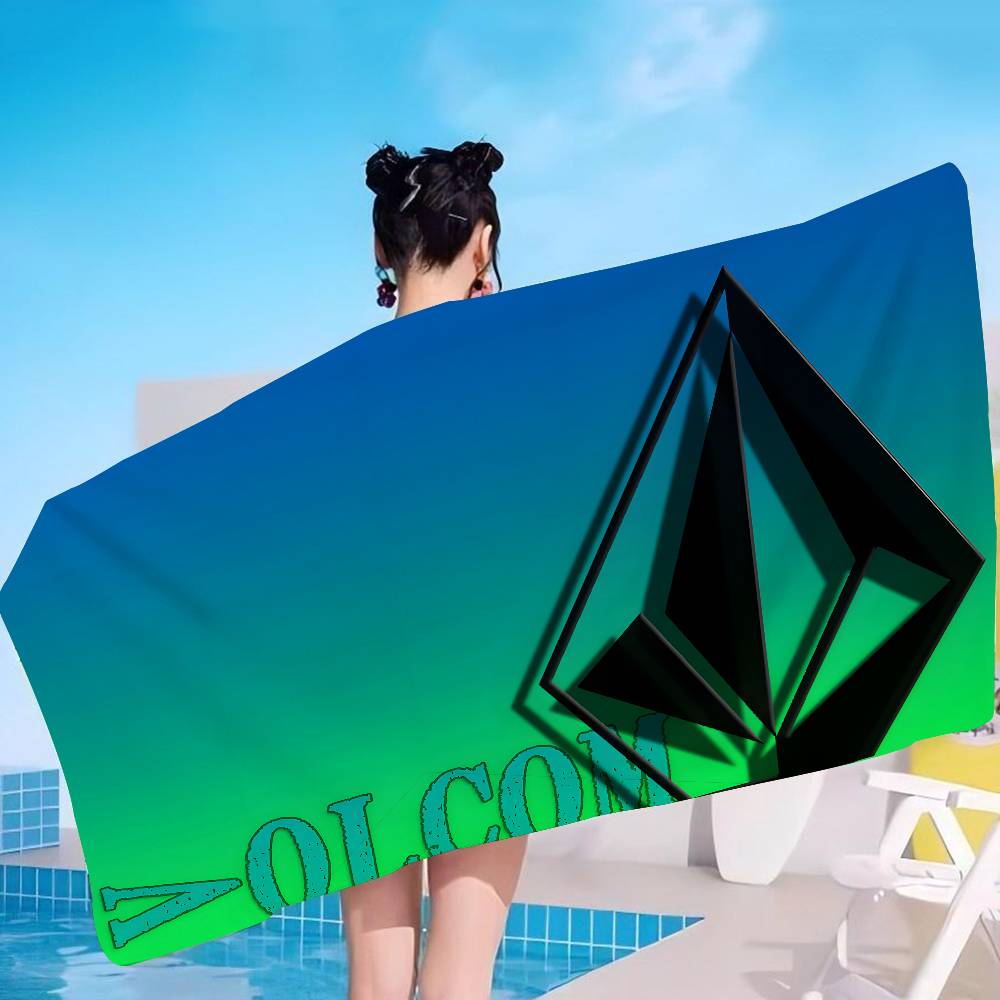 Nowoczesny Ręcznik Plażowy Volcom z Mikrofibry z Nadrukiem w Kształcie Diamentu Wspinaczka Górska Joga Plaża Pływanie Bieganie Chłonny Miękki Ręcznik