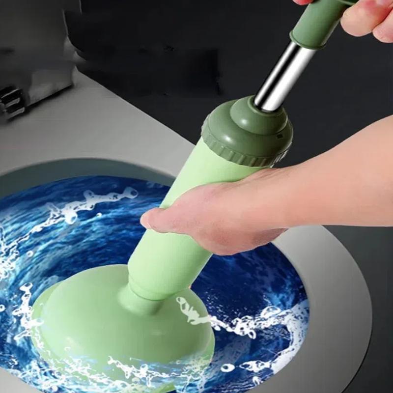 

Силиконовый туалетный вантуз - Насос высокого давления, Средство для прочистки засоров, Устройство для прочистки труб для ванной/кухонной раковины зелёный