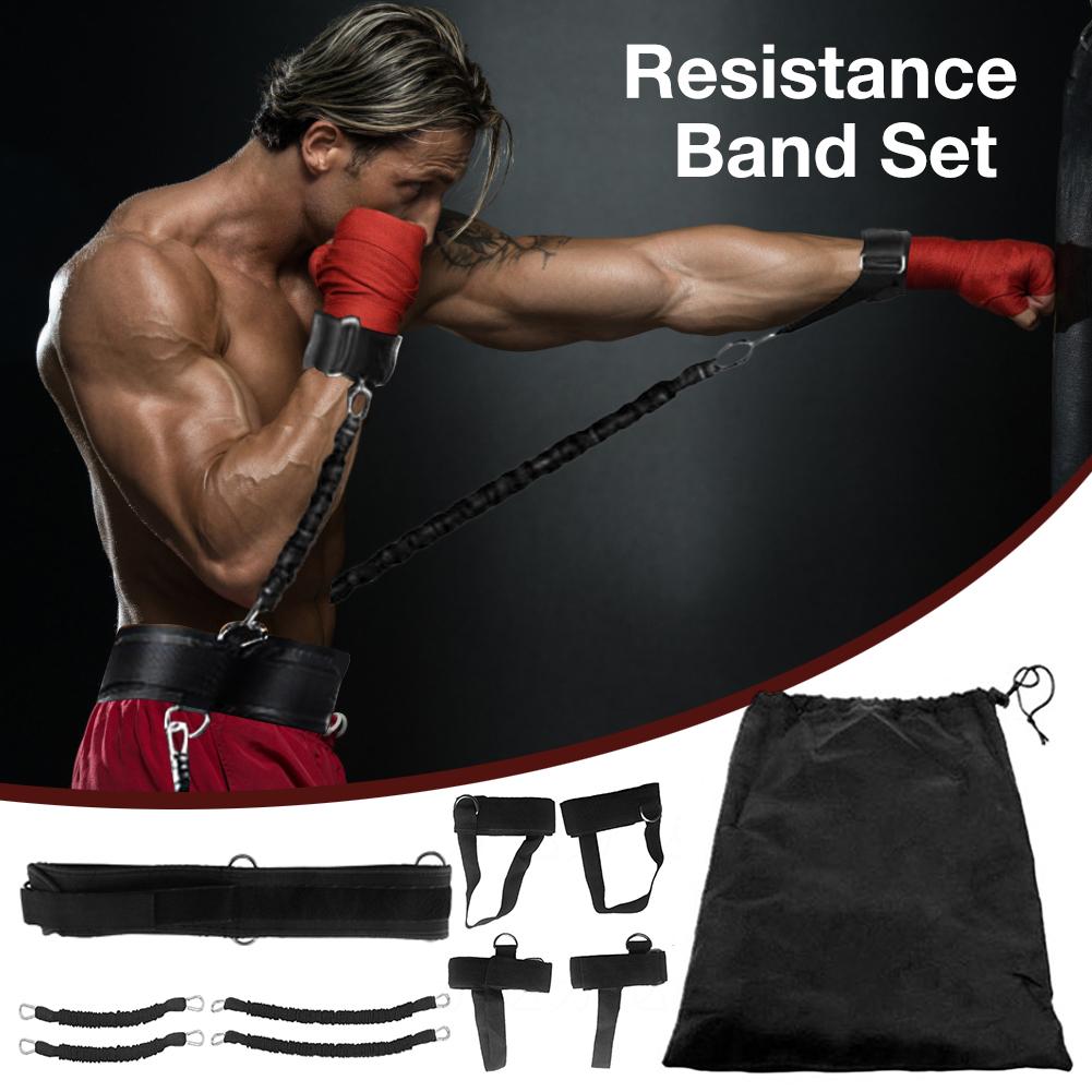 Fitness Boxing Training Resistance Band Set Stretching Strap Exercise Belt For Boxing Basketball Jump Strength Training 3