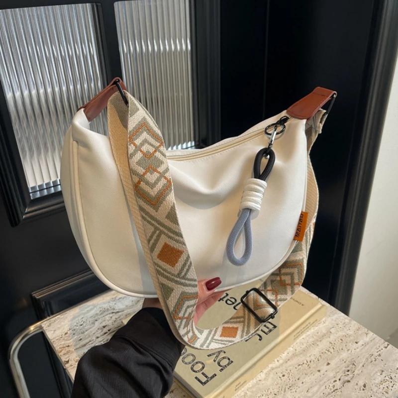 2026 New Fashion Crossbody Bag Simple Wide Shoulder Strap Design Single Shoulder Bag Original Style Commuting Dumpling Women Bag