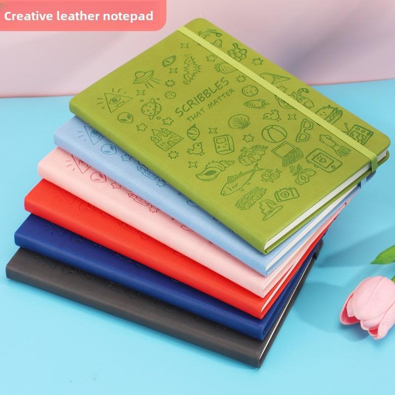 A6 Cute Handbook Diary Student Notebook Custom Cartoon Stamp Book Strap Notepad