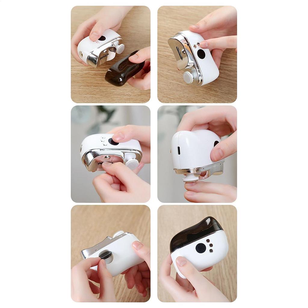 Electric Nail Clipper Automatic Fingernail Clipper Fingernail Trimmer Toenail Trimming Device Nail Trimmer with LED Light