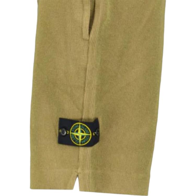 STONE ISLAND Einfarbige Elastische Taille Freizeitshorts Herrenshorts Gelb 781565756-V0098