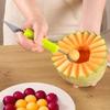 Edelstahl Fruchtkugelausstecher 4-in-1 Melonenkugelausstecher Schnitzwerkzeuge für Wassermelone Cantaloupe Spülmaschinenfest Küchenhelfer