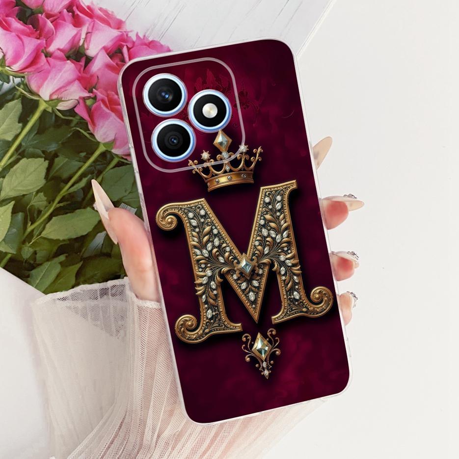 For Honor X8d Case Cute Crown Letters Cover 6.77'' Soft Silicone Slim Phone Case For Honor X8d X 8d HonorX8d 4G Back Cover Coque