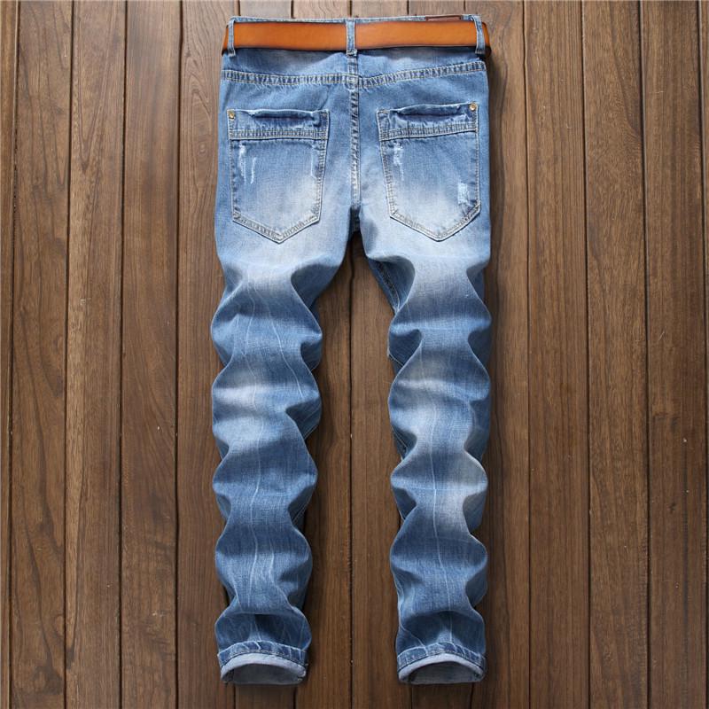 light blue ripped jeans men 