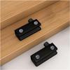 2 Pack Stainless Steel Glass Door Hinge Opening Upper and Lower Axis Hinge Rust-Proof No Drilling Required(Black)
