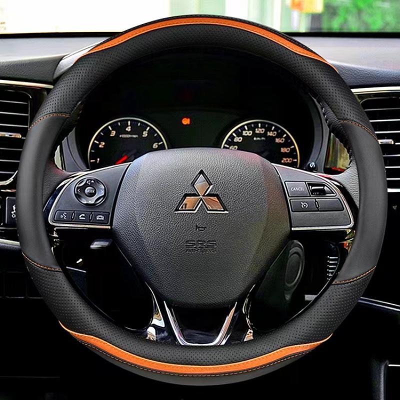 Car Steering Wheel Cover For Mitsubishi Outlander Mirage ASX 2012- Eclipse Cross 2017- L200 2015-2017 Auto Accessories
