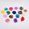 Handmade Chiffon Camellia Flower Earrings - 3cm Fabric Accessories