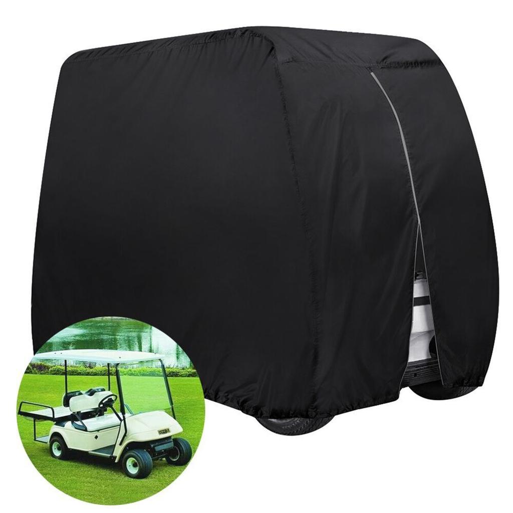 Zipper Golf Cart Cover With Handbag Waterproof Uv-resistant Compatible For 4 Passenger Ez Go Club Car