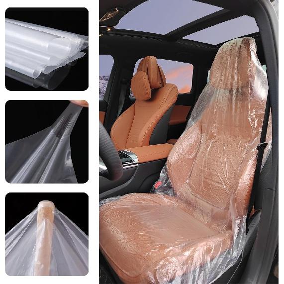 50 Disposable Car Seat Cover,Waterproof Plastic Seat Cover Suitable for Car Truck Bus Seat,Universal Car Seat Cover Car Accessories Interior Suitable