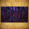 35x60 Thorn Forest Card Playmat Stitched with Magic Zones Tabletop Game Mats for MTG/TCG Battle Commander Desk Gaming Mat