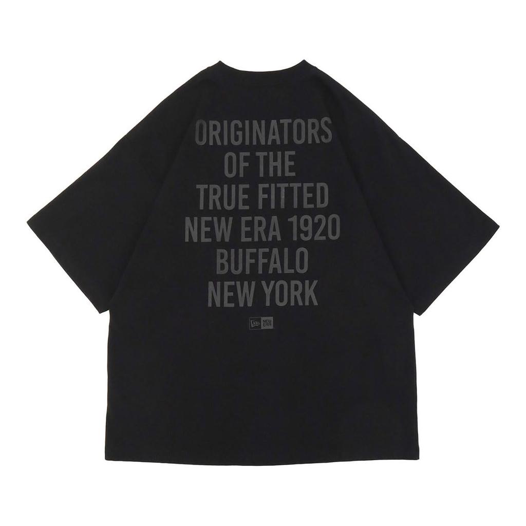 ONSPOTZ Oversized Cotton Typography [New Era] Short-sleeved T-shirt, Exclusive, Oversized, Black, M, S/S, Tee,