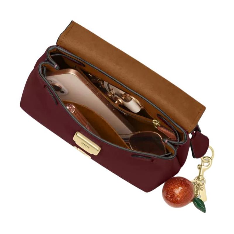 Coach Emory 25 Metal Hardware Shoulder Crossbody Smooth Leather Handbag Medium Women's Maroon
