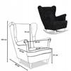 Bonito Rocking Chair, Scandinavian Family Meble, Corduroy, Black, PRO