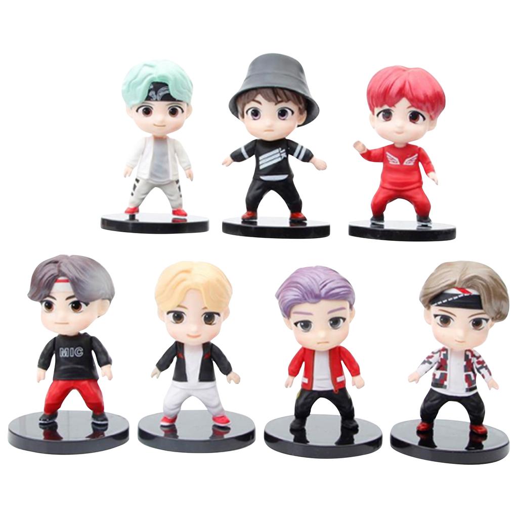 Figure Set, 7PCS 8cm PVC Idol Dolls, Cute Collectible Figurines For Fans, Desktop Decoration & Gift