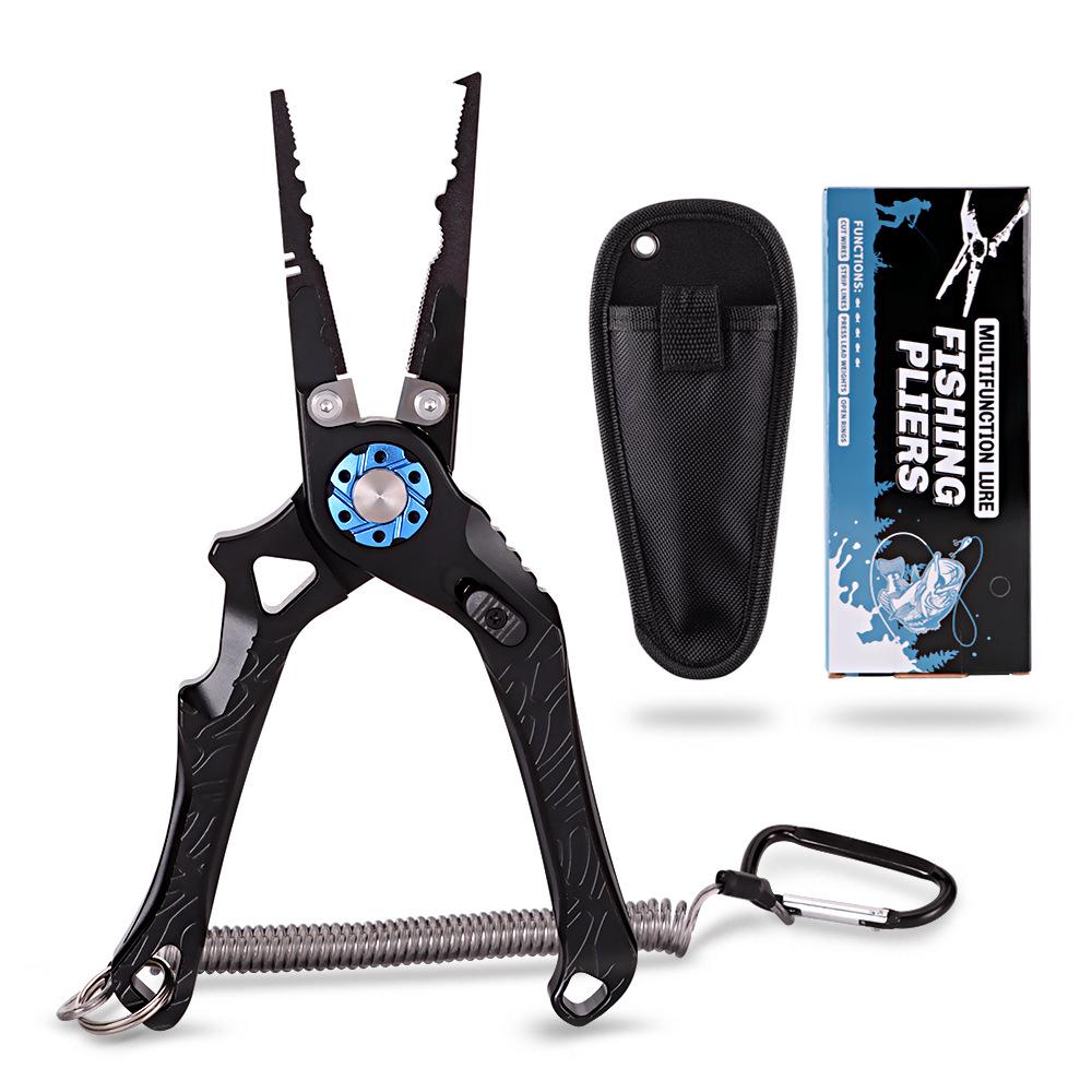 

Рыболовные плоскогубцы, устойчивые к воздействию соленой воды, рыболовные инструменты, многофункциональные рыболовные плоскогубцы, аксессуары, мужские рыболовные подарки чёрный