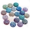 40 Stück 8/10/12mm Mix AB-Farben Flache Rückseite Druzy Harz Cabochons DIY Schmuckherstellung Zubehör Teile Für Armband Ohrringe