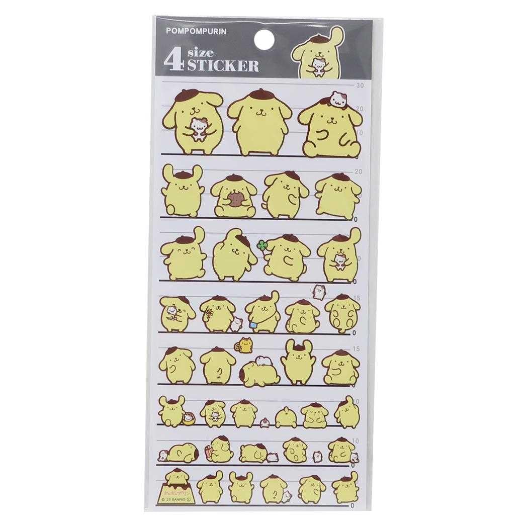 

Pompompurin 4 Size Stickers 4 SIZE STICKER Sanrio [Sticker Sheet]