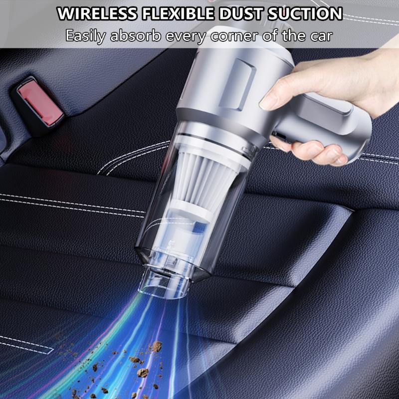 Small Wireless Hand Vacuum for Auto High Power 11000PA Rechargeable with Strong Suction and Attachments for Car