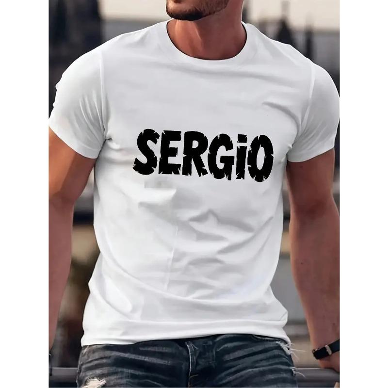 

European sizes Men S Blend T-Shirt with Bold Print - Casual Crew Neck, Short Sleeve, Summer Sportswear, Breathable Summer Wear | Printed Tee 4XL білий