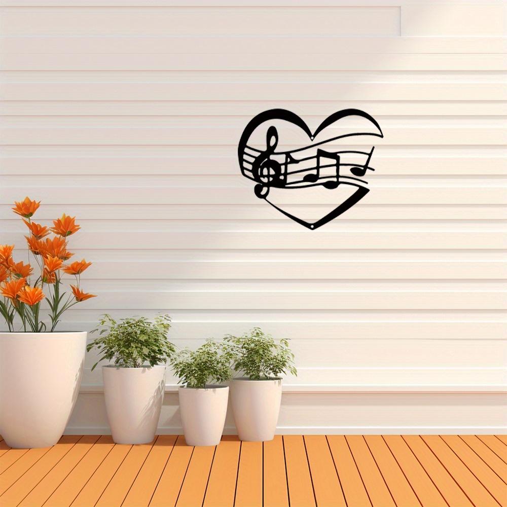 1 Stück Musiknote Metall Wandkunst, Ästhetische Innen- und Außendekoration für Schlafzimmer Wohnzimmer Garten, Halloween Weihnachten Neujahrsgeschenk