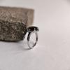 Серебряное кольцо с натуральным раухтопазом (дымчатым кварцем), вес изделия 3,12 гр (2180517)