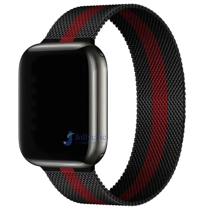 Milanese Strap For Apple Watch Band Ultra 2 49mm 44mm 40mm 45mm 41mm 38mm 44mm Bracelet F or iWatch Series 9 3 6 5 SE 7 8 Strap