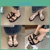Stylish Casual Flat Slide Sandals For Women Summer Vacation Comfortable Pu Design In Brown Silver Beige Black