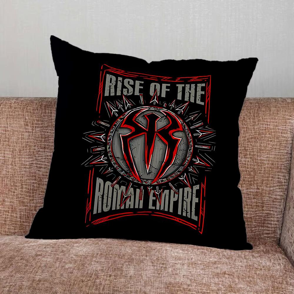 R-Roman R-Reigns Wrestler Pillow Case For Home Bedroom Car Office Decoration Living Room Sofa Cushion Cover Suitable