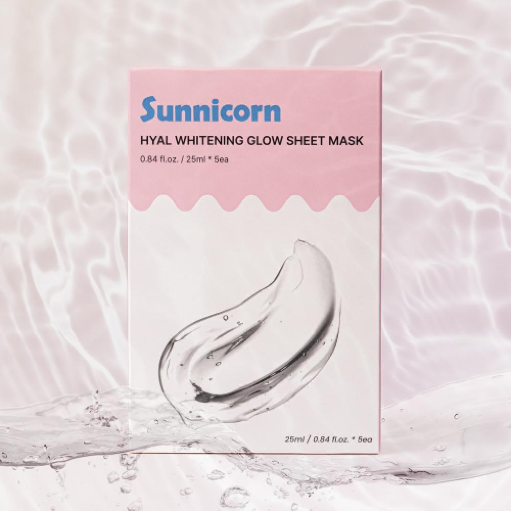 Sunnicorn Whitening Glow Sheet Mask 1set 5 Sheets NONE