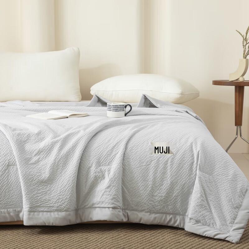 

Muji Soft Washed Grid Soy Fiber Double Quilt