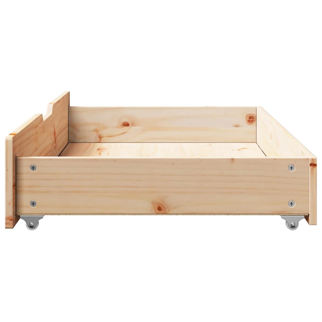 Vidaxl Szuflady Pod Łóżko, Z Kółkami, 2 Szt., 90X55X16 Cm, Sosna