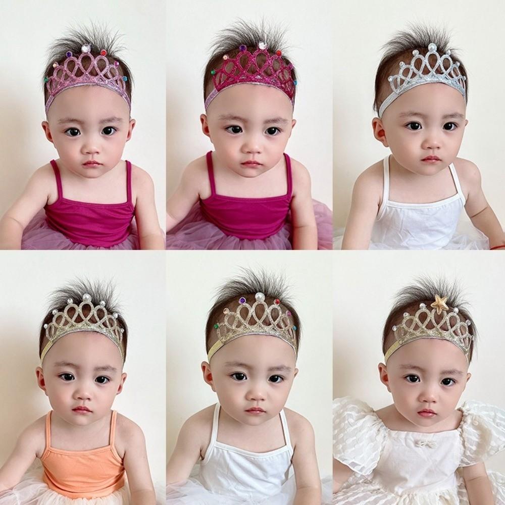 Rhinestone Baby Headband Glitter Pearl Infant Headwear New Elastic Turban  Children Toddler