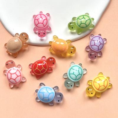 20 stuks Mini Lichtgevende Schildpad Beeldje Lichtgevend in het Donker Kleine Kleurrijke Schildpad Model Miniatuur Hars Dier Beeld Decoratie Ornament Feestbedankjes