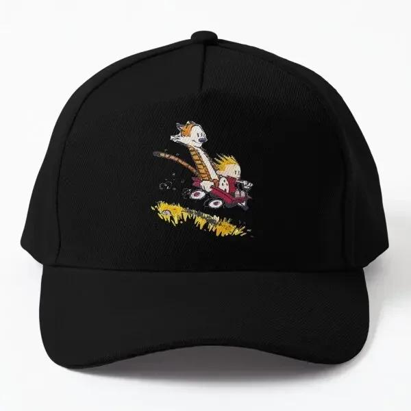 Кэлвин И Хоббс Бейсболка Кепка Snapback Солнце Мужская С Принтом Повседневная Мальчиков Спорт Лето Кепка Хип-Хоп Женская Black