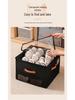 Foldable Fabric Organizer Box with Lid: Multifunctional, Divided Compartments for Underwear, Panties, Shoes, or Sundries.