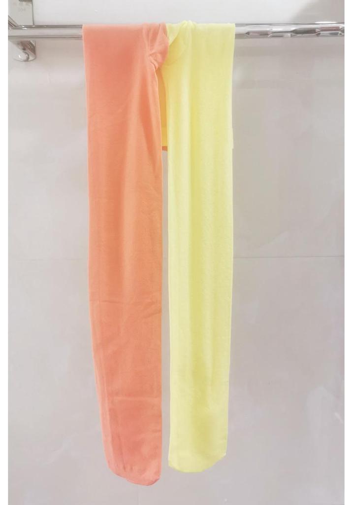 Damen asymmetrische Yin Yang Schwarz-Weiß Samtstrumpfhose