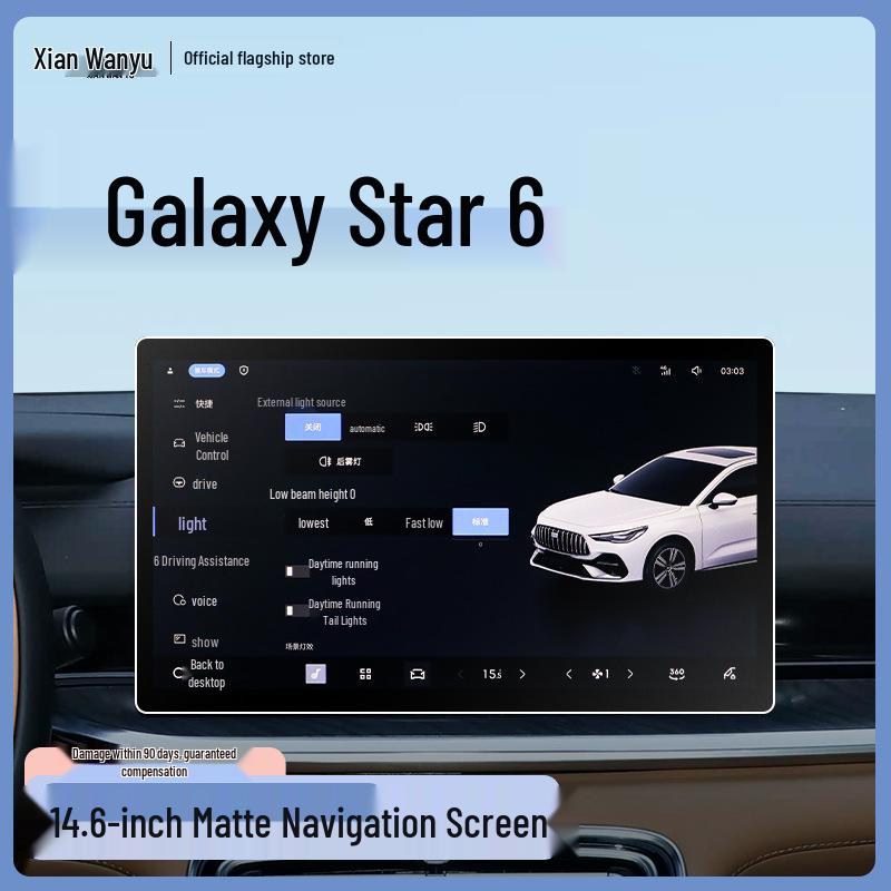 Geely Galaxy Starbright 6 Screen Protector: Central Control Navigation Film for Car Interior Decor